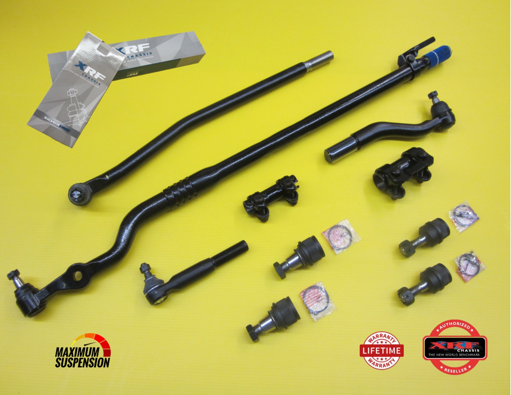 XRF Lifetime Tie Rod Drag Link Steering Kit 11-16 Ford F250 F350 Super Duty 4x4 