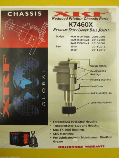 thumbnail image 2 of XRF Complete Steering Linkage Kit For RAM 2500 3500 1994-1997 4x4 - Upper/Lower Ball Joints, Tie Rods, Drag Link 2 of 3